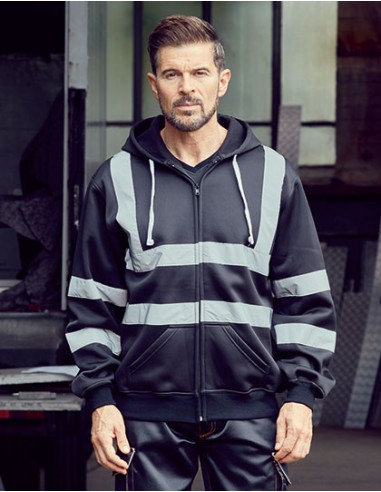 Y-HVK07-Hi-Vis Zip Hoodie